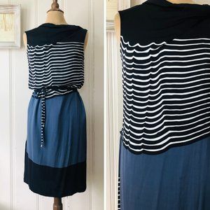 Diane von Furstenburg silk dress with belt, size 6